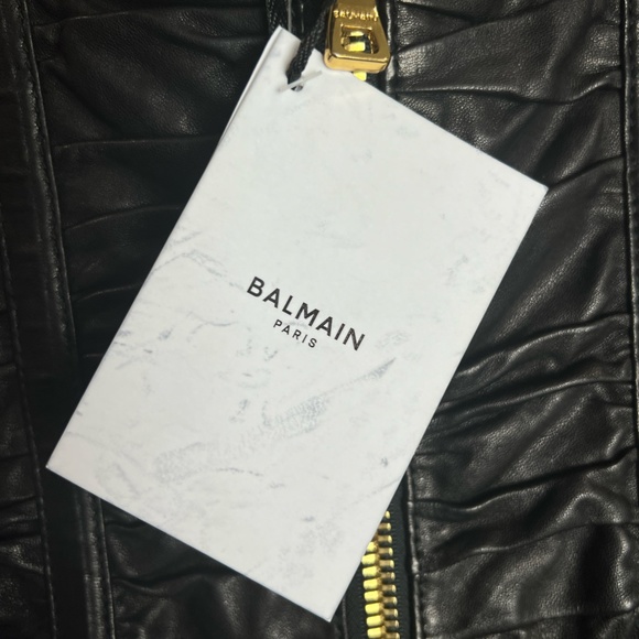 Balmain Leather Mini Dress - Picture 5 of 7